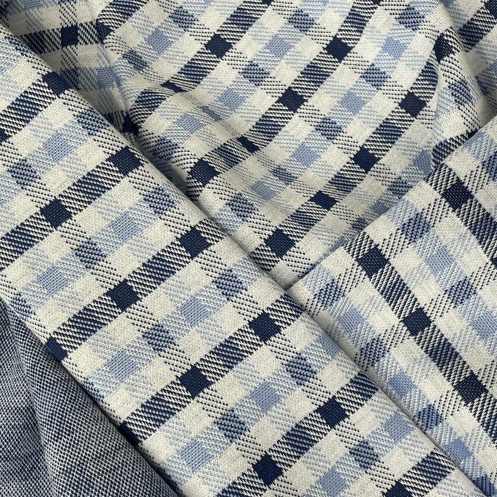 Cato Women's 22/24W Blue Plaid Open Front Blazer Cardigan Jacket - Picture 8 of 8